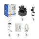 Stabilisateur Smartphone Électrique Gimbal 360° Rotation Infinie Pour Streaming En Direct Avec Télécommande 2.4G Longue Porté...