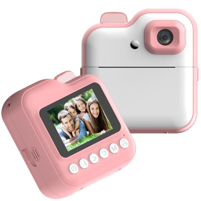 Appareil Photo Enfant Haute Définition Impression Numérique Rose Facile À Utiliser Avec Autocollants Amusants - www.yonis-sho...