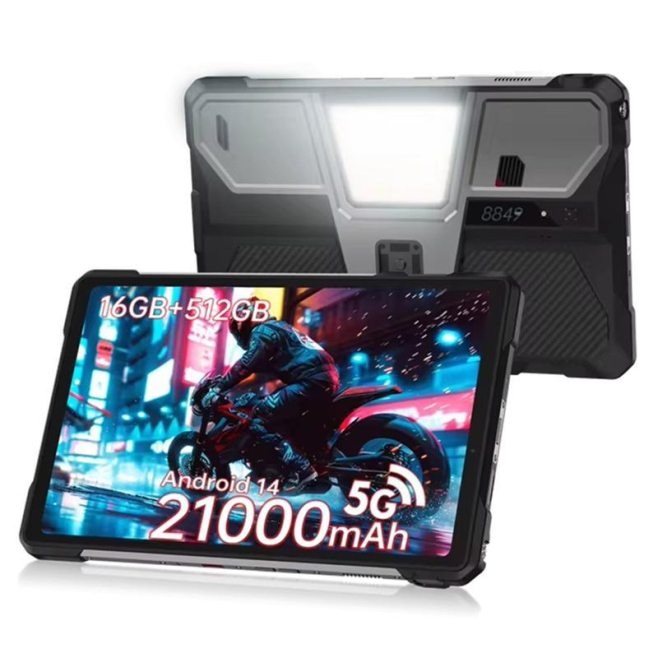 Tablette Tactile Robuste Avec Écran 10.95 Pouces Android 14 5G Batterie 21000mAh Projecteur Intégré Chargement Rapide 66W Cam...