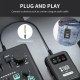 Microphone Sans Fil Intra-Auriculaire Stéréo Avec Récepteur Et Émetteur Autonomie 8 Heures Transmission 30m Réception Stable ...