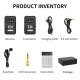 Microphone Sans Fil Intra-Auriculaire Stéréo Avec Récepteur Et Émetteur Autonomie 8 Heures Transmission 30m Réception Stable ...