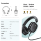 Casque Bluetooth Sans Fil Hi-Fi Stéréo Autonomie 25H Chargement Type-C Version 5.4 Noir - www.yonis-shop.com