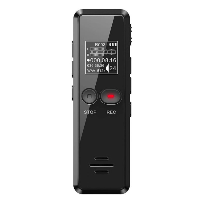 Dictaphone HD Avec Écran LCD 0.9 Pouce Et Enregistreur Audio Haute Qualité 8GB USB Rechargeable - www.yonis-shop.com
