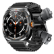 Montre Connectée Étanche IP67 Avec Écouteurs Bluetooth Intégrés Écran 1.53 Pouces Surveillance Oxygène Dans Le Sang Argent - ...