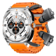 Montre Connectée Étanche IP67 Avec Écouteurs Bluetooth Intégrés Écran 1.53 Pouces Surveillance Oxygène Dans Le Sang Argent - ...