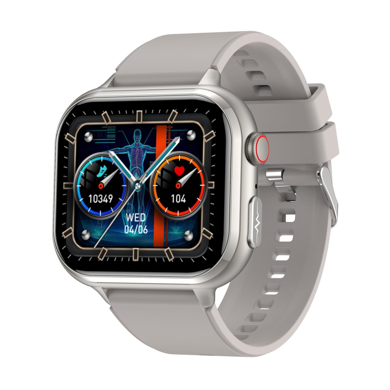 Montre Connectée Écran Horizontal Silicone ECG Étanche Bluetooth Mult