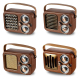 Enceinte Bluetooth Rétro Multifonctionnelle Avec Radio AM FM Et Design Élégant En Bois - www.yonis-shop.com