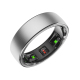 Bague Connectée Taille 8 Argentée Suivi Cardiaque et Sommeil Modes Sportifs Multiples Bluetooth Étanche Chargement Sans Fil L...