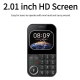 Téléphone Portable Ultra Fin 2G Dual SIM Écran 2.01 Pouces Bluetooth FM Torche Vert - www.yonis-shop.com