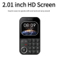 Téléphone Portable Ultra Fin 2G Dual SIM Écran 2.01 Pouces Bluetooth FM Torche Vert - www.yonis-shop.com