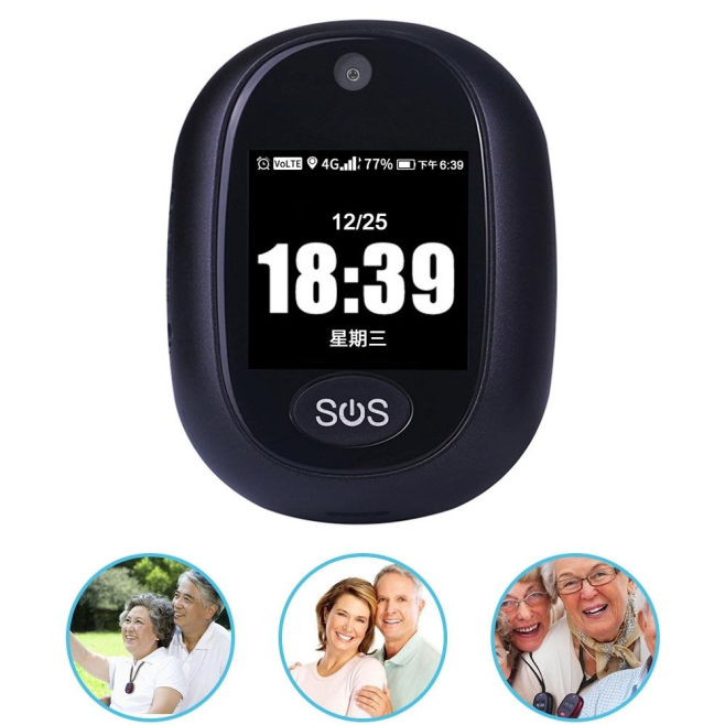Traceur GPS Étanche 4G avec Écran Tactile et Caméra Appel Vidéo Gestion Santé