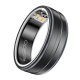 Bague Connectée Santé Étanche Suivi Température Cardiaque Pression Artérielle Rappel Physiologique Femme Taille 65mm Noir