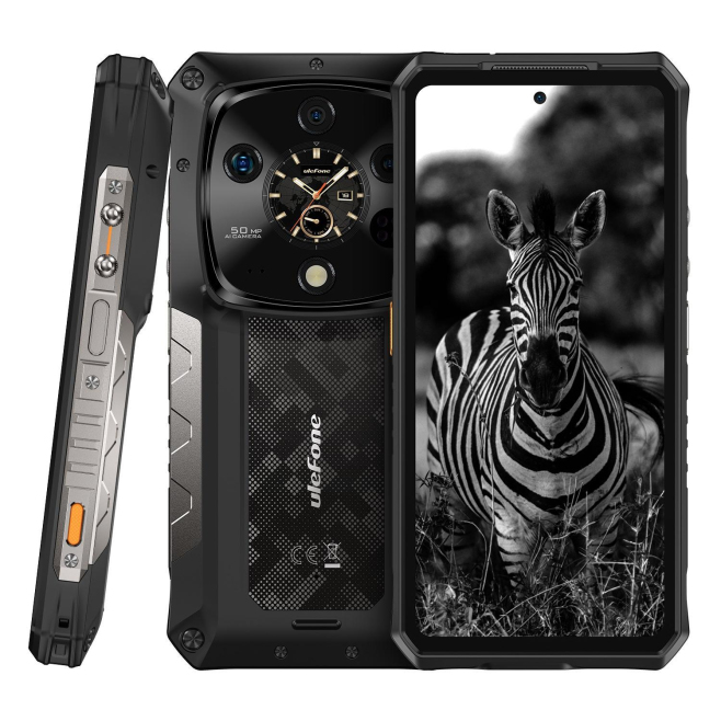Smartphone Ultra Résistant Avec Vision Nocturne 16GB+1TB Android 14 Batterie 10600mAh Écran 6.67 Pouces 5G NFC Noir - www.yon...