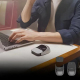 Souris Sans Fil Magnétique Intelligente Avec Recharge Bluetooth Double Mode Noir 25 Jours D'autonomie Pour Bureau Et Enseigne...