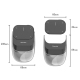 Souris Sans Fil Magnétique Intelligente Avec Recharge Bluetooth Double Mode Noir 25 Jours D'autonomie Pour Bureau Et Enseigne...