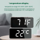 Réveil LED Numérique Avec Port De Charge Type-C Et Compartiment Batterie 18650 Blanc - www.yonis-shop.com