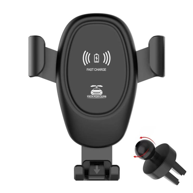 Chargeur Sans Fil Voiture Multifonctionnel Support Téléphone Mobile Noir Chargement Rapide 10W Stable et Facile à Installer -...