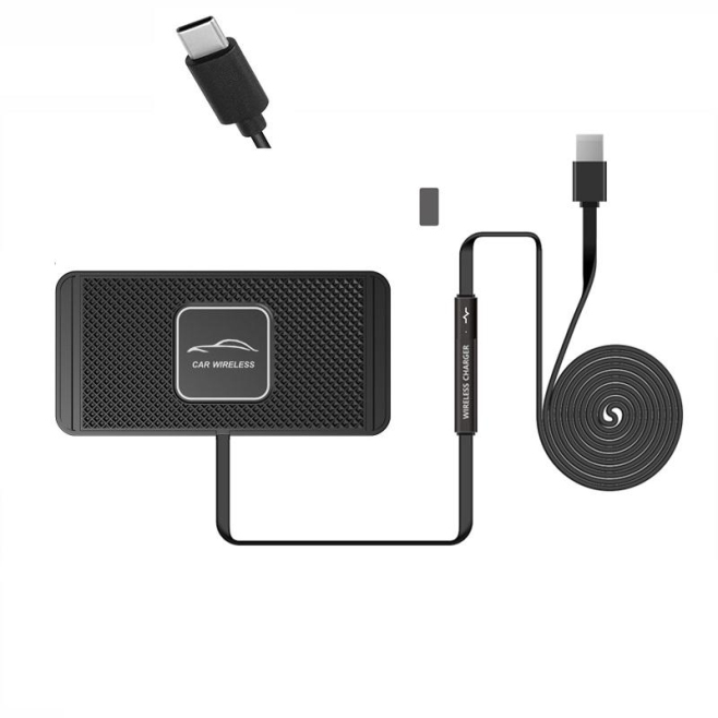 Chargeur Sans Fil Voiture 15W Interface Type-C Avec Tapis Antidérapant Sécurisé et Chargement Rapide - www.yonis-shop.com