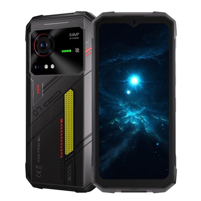 Smartphone Antichoc 5G Avec Batterie 10800mAh Écran 6.6 Pouces Android 14 Mémoire 8GB+256GB Caméra 64MP Chargement Rapide - w...