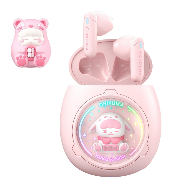 Écouteurs Bluetooth Sans Fil Avec Poupées Interchangeables Et Couvercle Transparent Pour Un Style Unique - www.yonis-shop.com