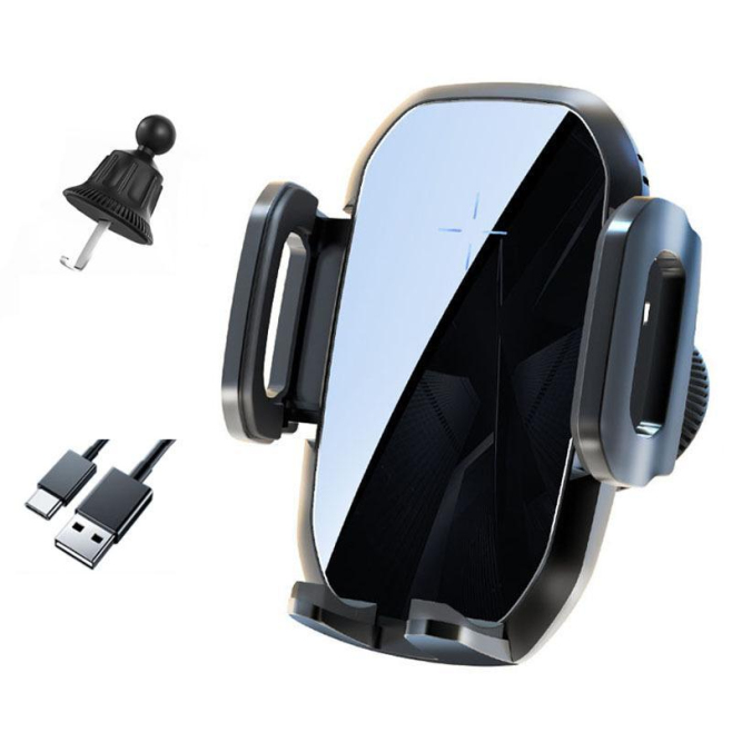Chargeur Sans Fil Voiture 15W Support Téléphone Induction Rapide Ajustable Pour Sortie D'Air Noir - www.yonis-shop.com