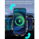 Chargeur Sans Fil Voiture 15W Support Téléphone Intelligent Fixation Sortie D'Air Ajustement Facile Sécurité Optimale 360 Deg...