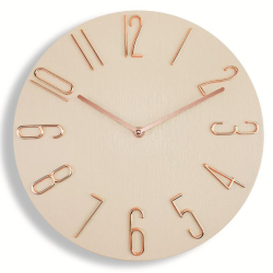 Horloge Murale Minimaliste Sans Cadre 30cm Design Moderne Silencieux Pour Salon Chambre Cuisine Effet Bois - www.yonis-shop.com
