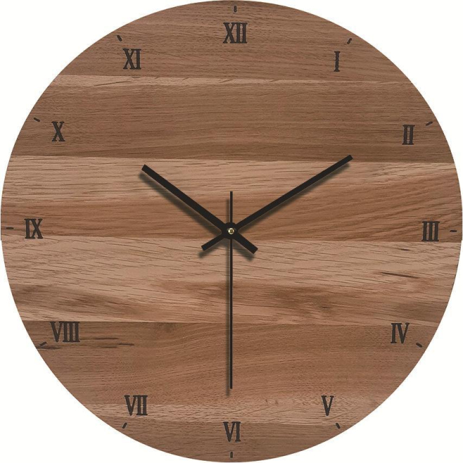 Horloge Murale Décorative 30cm Imitation Bois Mouvement Silencieux Design Minimaliste - www.yonis-shop.com