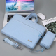 Sacoche Ordinateur Portable 12 Pouces Bleu Grande Capacité Imperméable Avec Sangle Épaule Doublure Douce - www.yonis-shop.com