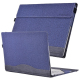 Sacoche Ordinateur Portable Texture Tissu Cuir Protection Profonde Bleue Anti-Dérapant Absorption Chaleur - www.yonis-shop.com