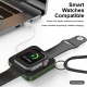 Chargeur Sans Fil 3 En 1 Portable Compact et Léger Pour iPhone Air Pods et iWatch Avec Design Magnétique et Interfaces Lightn...