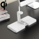 Chargeur Sans Fil 4 en 1 10W Compatible iWatch Air Pods et Téléphones Mobiles Blanc