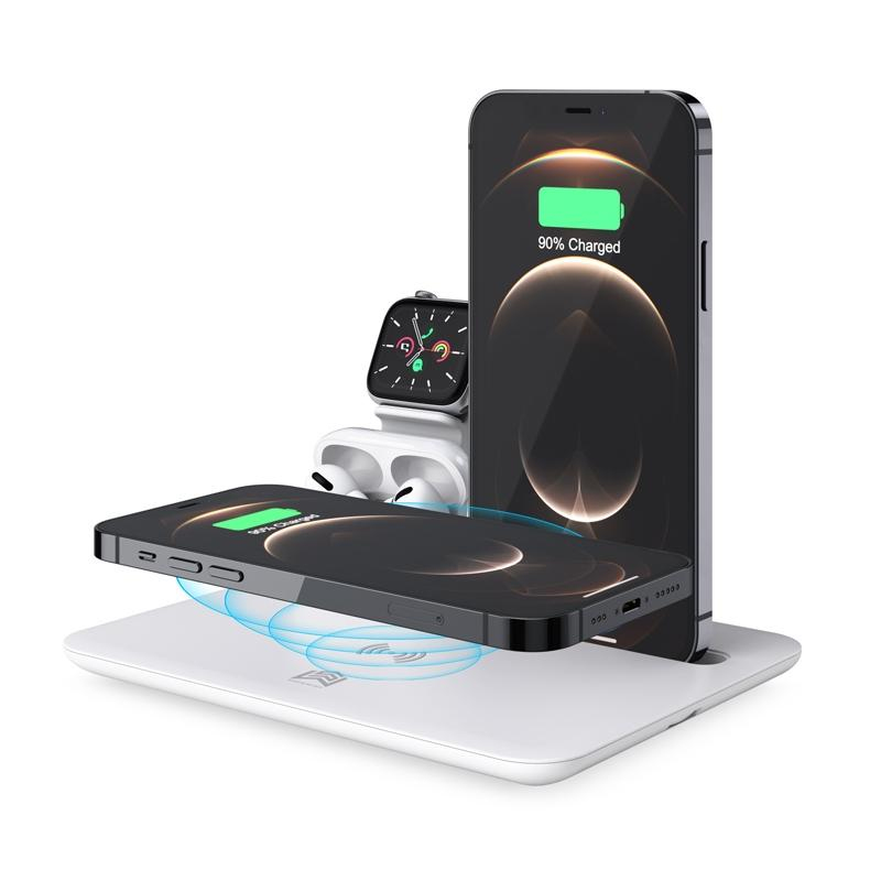 Chargeur Sans Fil 4 en 1 Pour Téléphones Montres Air Pods Protection