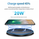 Chargeur Sans Fil Ultra-Mince 20W en Métal Miroir Blanc Avec Efficacité Qi et Câble Type-C Inclus - www.yonis-shop.com
