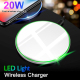 Chargeur Sans Fil Ultra-Mince 20W en Métal Miroir Blanc Avec Efficacité Qi et Câble Type-C Inclus - www.yonis-shop.com