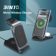 Chargeur Sans Fil Vertical 3 en 1 en Métal Argenté Compact et Efficace pour Téléphones AirPods et Apple Watch - www.yonis-sho...
