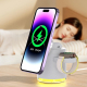 Chargeur Sans Fil Magnétique Pliable 4 en 1 avec Lumière LED et Charge Rapide 15W - www.yonis-shop.com