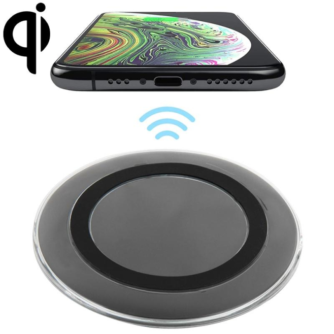 Chargeur Sans Fil Noir Ultra-Pratique Compatible QI Avec Design Antidérapant - www.yonis-shop.com