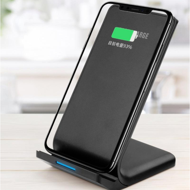 Chargeur Sans Fil Pour Téléphone Portable 10W Recharge Rapide Avec Support Vertical Noir Sécurité Anti-Surchauffe - www.yonis...