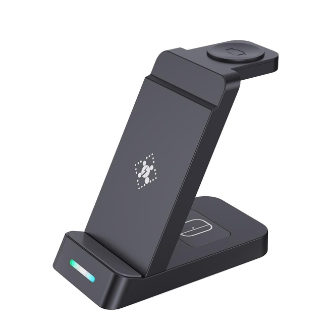 Chargeur Sans Fil 15W Compatible iPhone iWatch Airpods Support Pratique et Élégant - www.yonis-shop.com