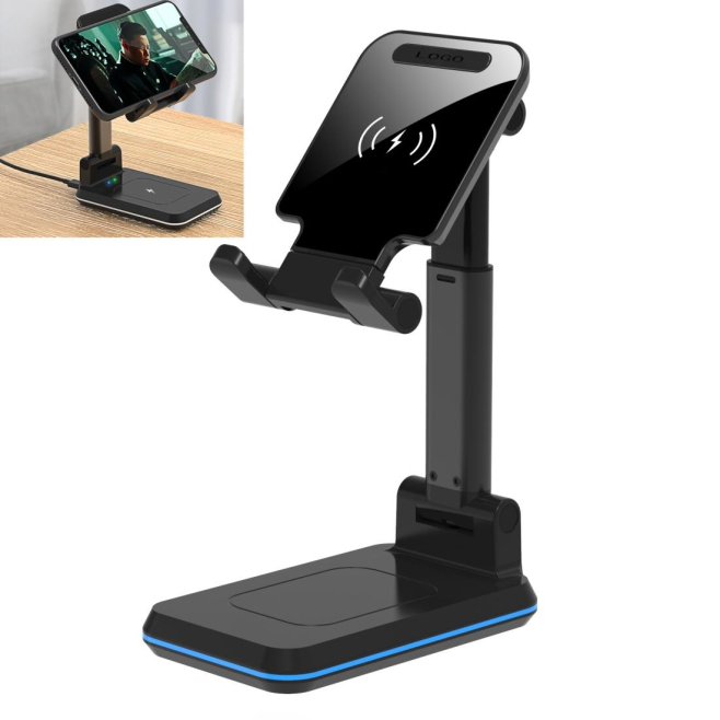 Chargeur Sans Fil Portable 2 en 1 avec Support Pliable et Angle Réglable Compact et Léger - www.yonis-shop.com
