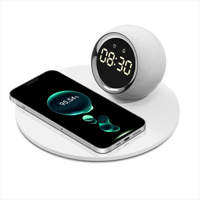 Lampe De Chevet Multifonctionnelle Avec Chargeur Sans Fil Rapide Et Écran LED Ajustable - www.yonis-shop.com