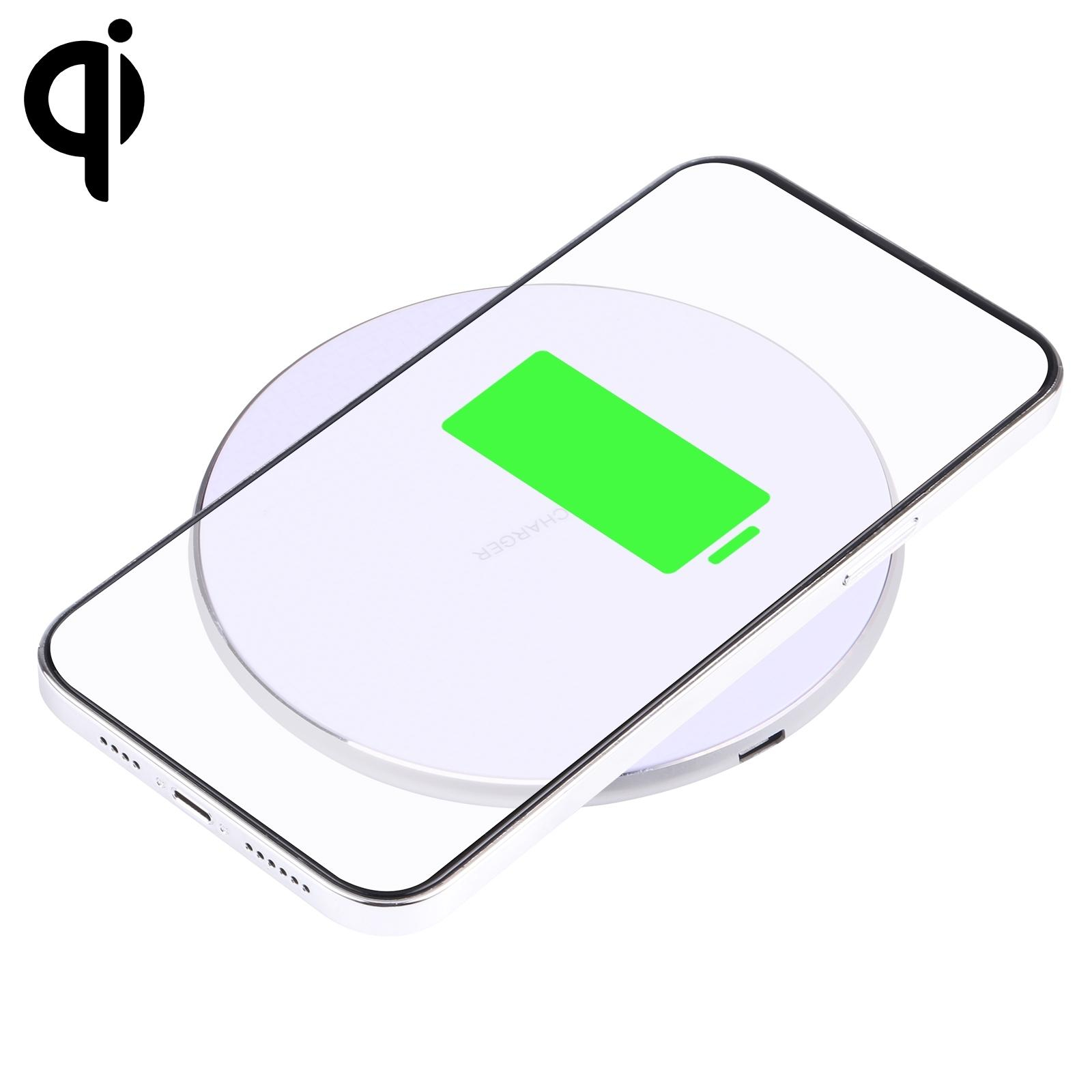 Chargeur Sans Fil 15W Design Plaid Métal Compact Et Durable Avec LED