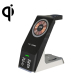 Chargeur Sans Fil Magnétique 6 en 1 Avec Fonction Horloge Pour iPhone iWatch Air Pods Noir Haute Efficacité