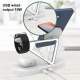 Chargeur Sans Fil Magnétique 5 en 1 Ultra Rapide Pour iPhone Apple Watch Air Pods Avec Lampe LED Réglable et Chargement Multi...