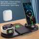 Chargeur Sans Fil 6 en 1 10W Support Ultra Rapide Compatible iPhone Android Type-C Température Intelligente - www.yonis-shop.com