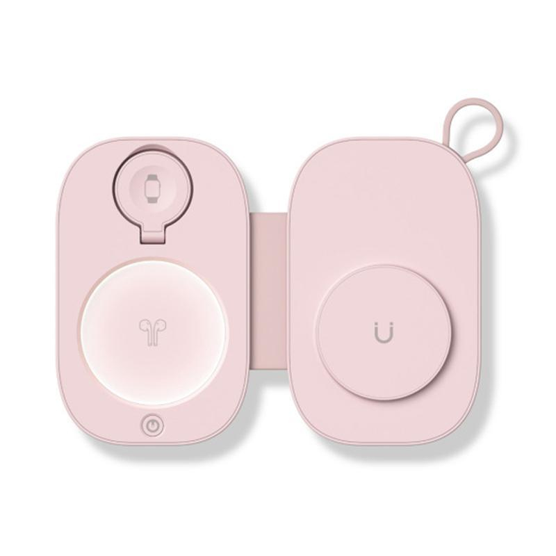 Chargeur Sans Fil 3 En 1 Pliable Pour iPhone AirPods Et Apple Watch -