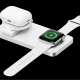 Chargeur Sans Fil 3 En 1 Pliable Et Magnétique Pour Apple Watch iPhone Et Air Pods Design Compact Et Léger Parfait Pour Voyag...