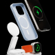 Chargeur Sans Fil 3 En 1 Pliable Et Magnétique Pour Apple Watch iPhone Et Air Pods Design Compact Et Léger Parfait Pour Voyag...