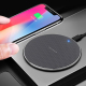 Chargeur Sans Fil Universel 10W Aluminium Alliage Avec Câble 1m Noir Chargement Rapide iPhone Android Détection Intelligente ...